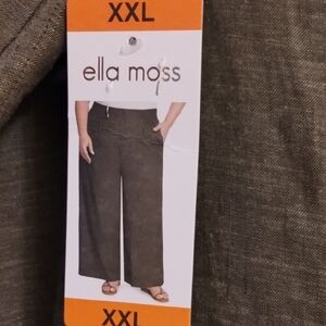 Ella Moss Chocolate Wide-Leg Trousers